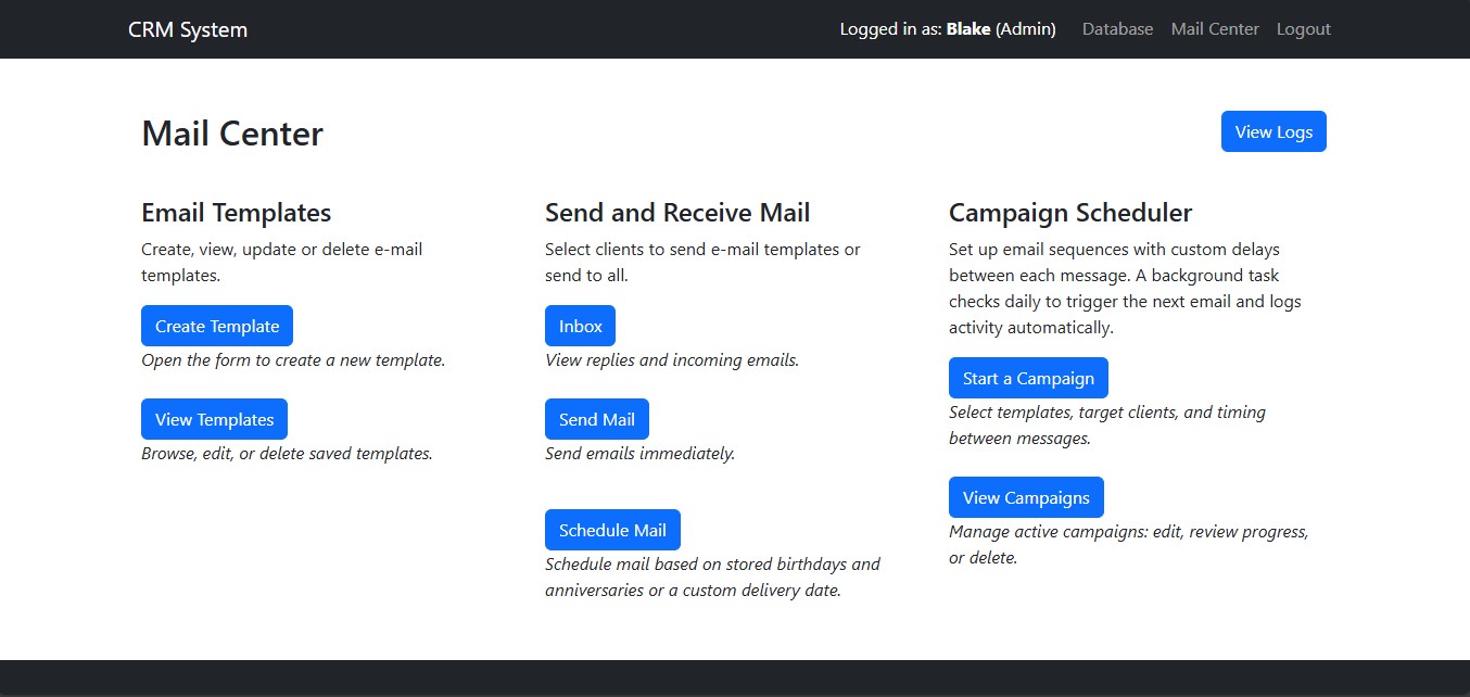 CRM Screenshot 2